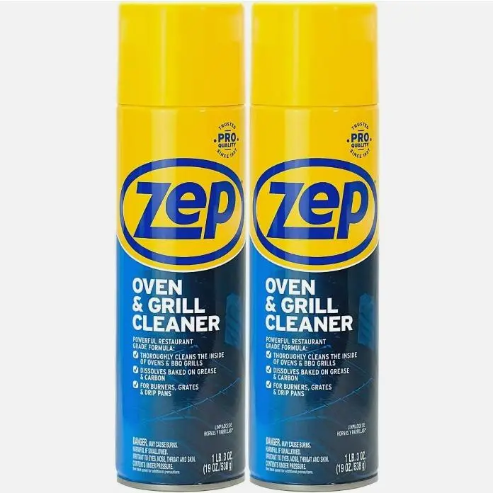ZEP Stove Oven Cleaner (2 Pack) - Stove Oven Cleaner ZEP - Heavy Duty Oven and Grill Cleaner, 19 oz Household Spray Cleaning Cloth Stainless Steel - Heavy-Duty Foaming Oven and Grill Cleaner