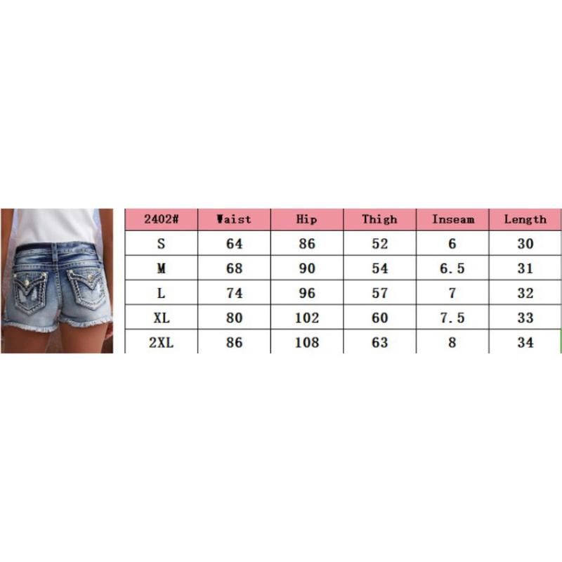 Women's Denim Shorts Summer Casual Low Waisted Frayed Raw Hem Ripped Denim Jean Shorts Cut Off Denim Shorts Trendy Shorts