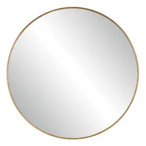 Junius Large Round Mirror in Gold