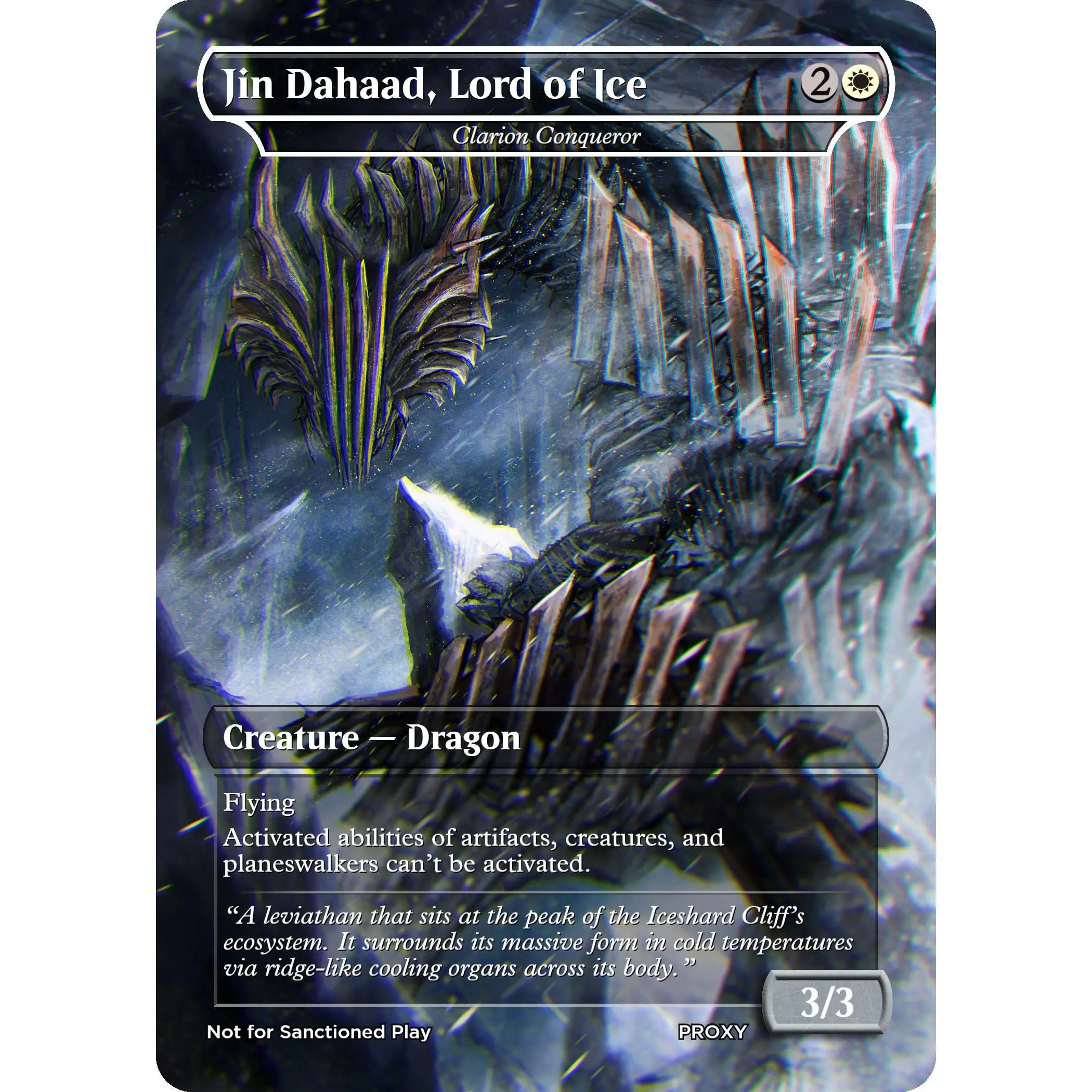 Jin Dahaad, Lord of Ice (Clarion Conqueror) - MTG PROXY Video Games/Monster Hunter Wilds