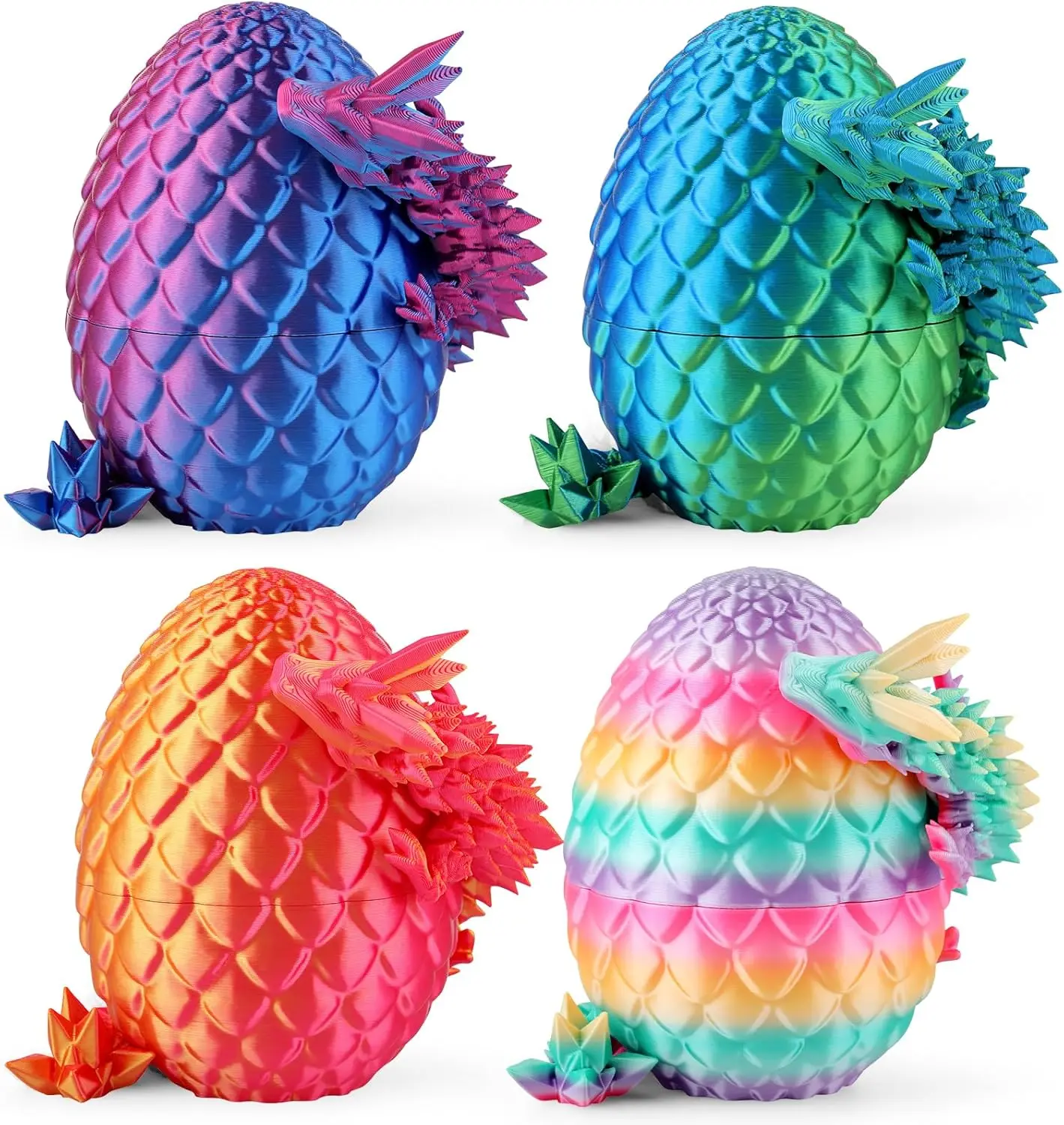 27" 3D Printed Dragon Toy, Articulated Crystal Dragon Model for Kids & Collectors, Desktop Decoration, Dragon Lovers Unique Gift, 3D Printed Toys for Adults & Children (Orange)
