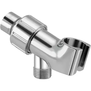 Shower  Holder Adapter with Solid Brass Metal Ball Adjustable Handheld Shower  Holder Fit for Almost Shower HeadsUniversal Arm Mount Bracket for Connecting Shower Arm and Hose.