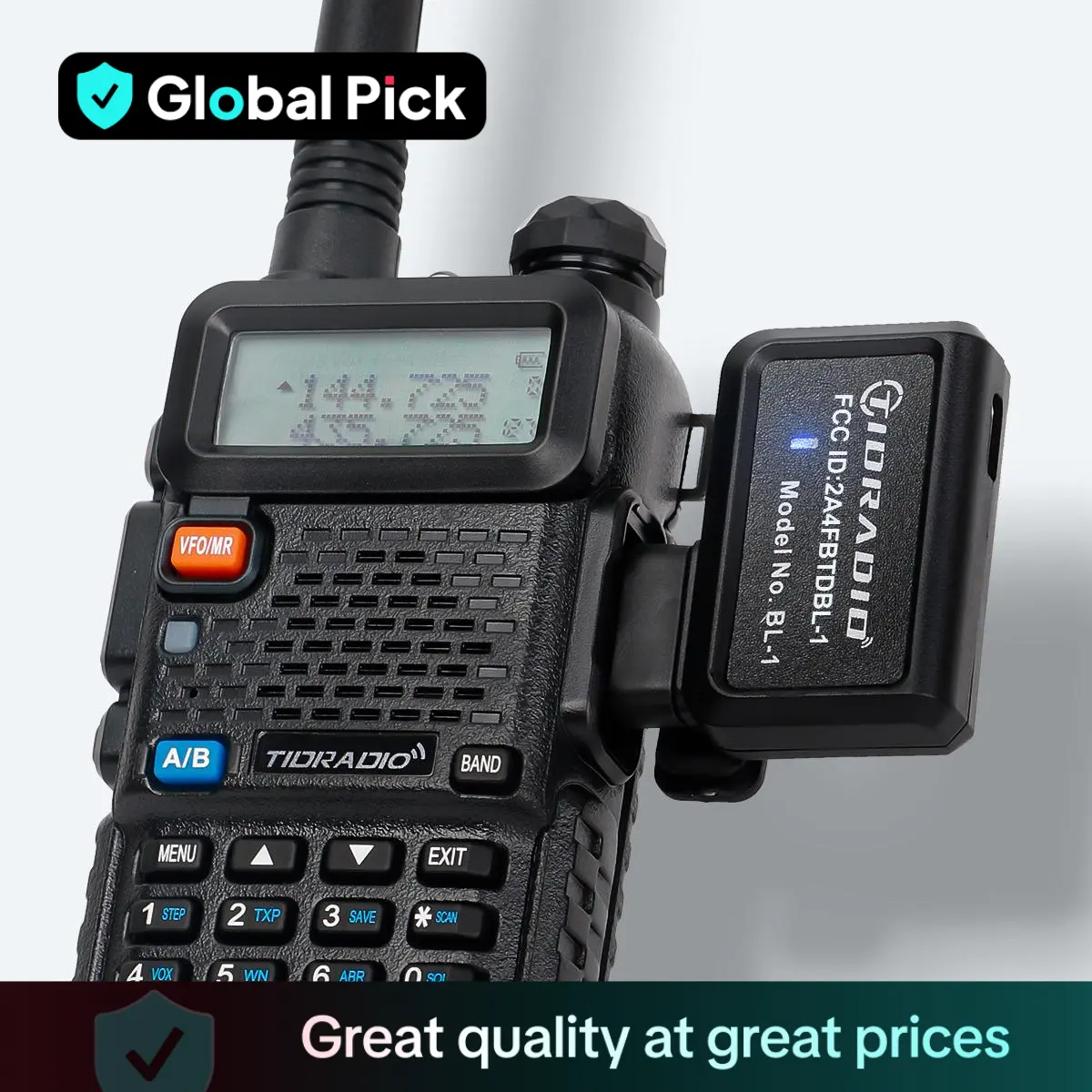 Wireless Programmer for Walkie-talkie, Replacement Programming Cable, Phone APP One-key Programming, Searching for Nearby Repeaters for Most Models of