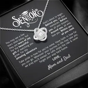 Gift for Graduation 2023, Beautiful Necklace - The Beautiful Gift - Love, Mom and Dad, Jewelry Message Card, Necklace Gifts For Birthday, Anniversary, Christmas Day, Thanksgiving