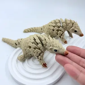 Meet Your New Desk Guardian. This 3D Printed Articulated Pangolin Decorative Fidget Figurine - A Marvelous Gift for Collectible Home Decor, Collectible Room Decor, Holiday Decor, Birthday Surprises & Party Joy Cute Collectible Figurines