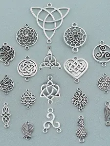 10pcs Vintage Antique Silvery Connector Charms For Earring Necklace Bracelet Making Jewelry Making Findings