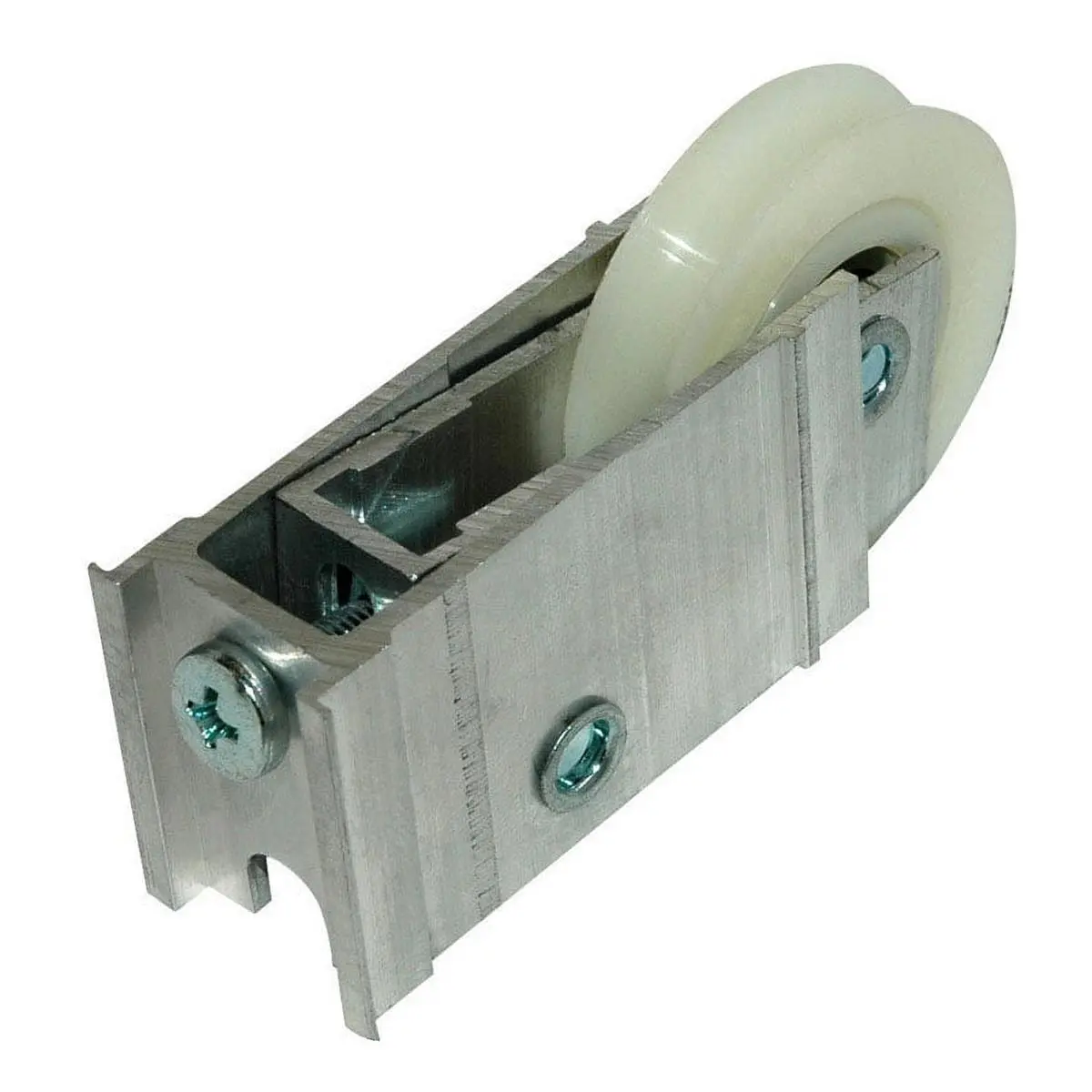 212 MAIN Extruded Nylon Hardware & Extruded Housing Sliding Glass Roller Assembly - 1.5 in. Dia x 0.87 in. Mill Aluminum, Compatible with Patio Doors, Door Manufacturer Model 5498506