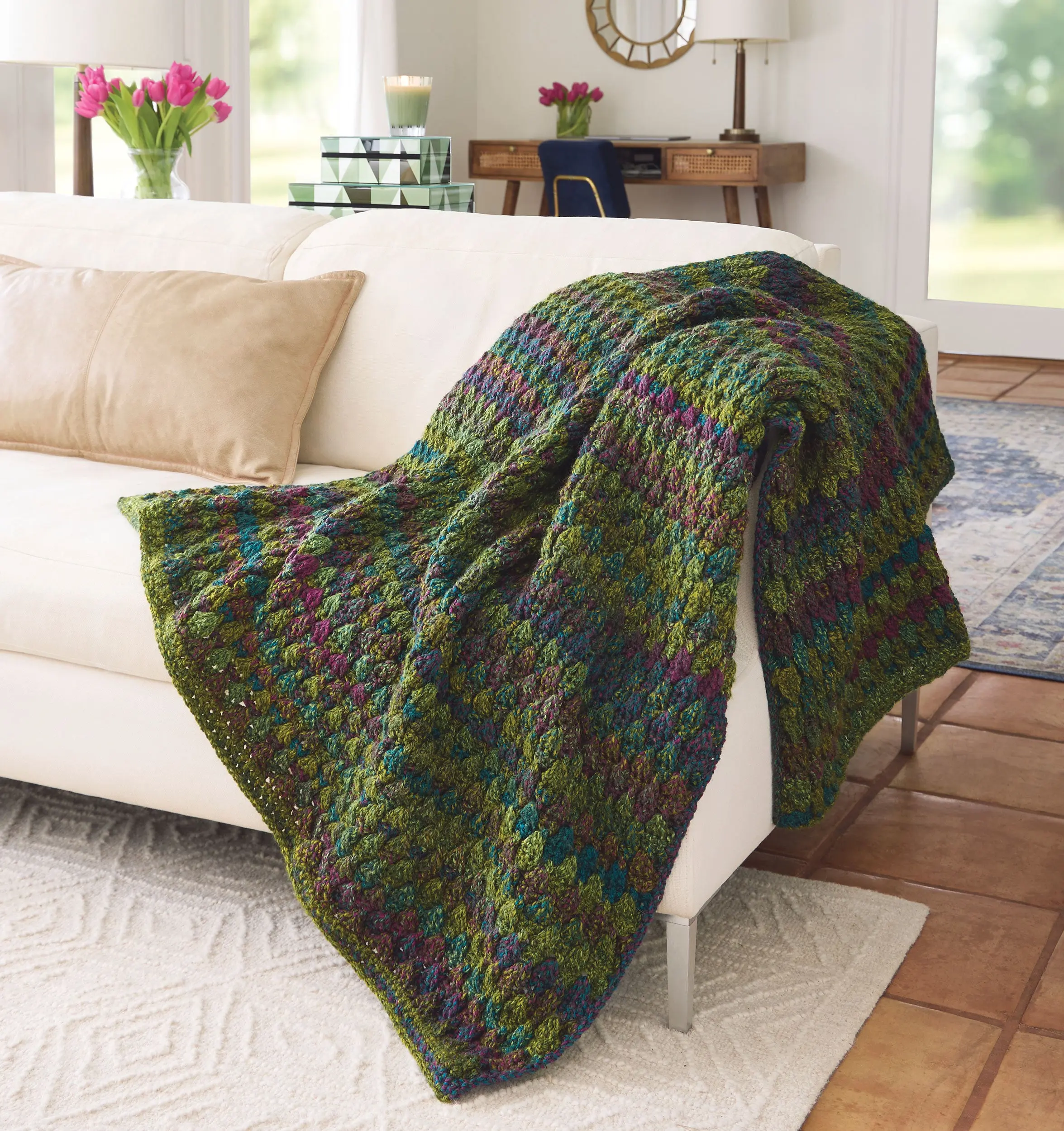 Marvelously Twisted Granny Crochet Blanket