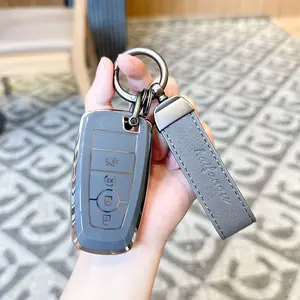 for Ford Key Fob Cover, Soft TPU Full Protection Key Fob Case Compatible with Ford F-150 2018-2024 Fusion Mustang Expedition Escape Edge Explorer Bronco Ranger Accessories