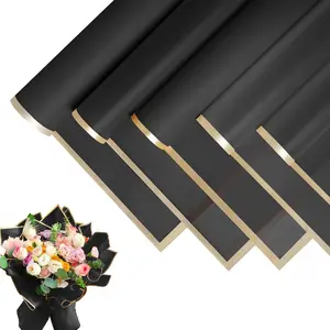 20 Sheets Flower Wrapping Paper - Flower Bouquet Wrapping Paper for DIY Crafts Packaging, Waterproof Flower Paper Wrap for Wedding, Birthday, Flower Shop (Blue, 22.8''x22.8'')