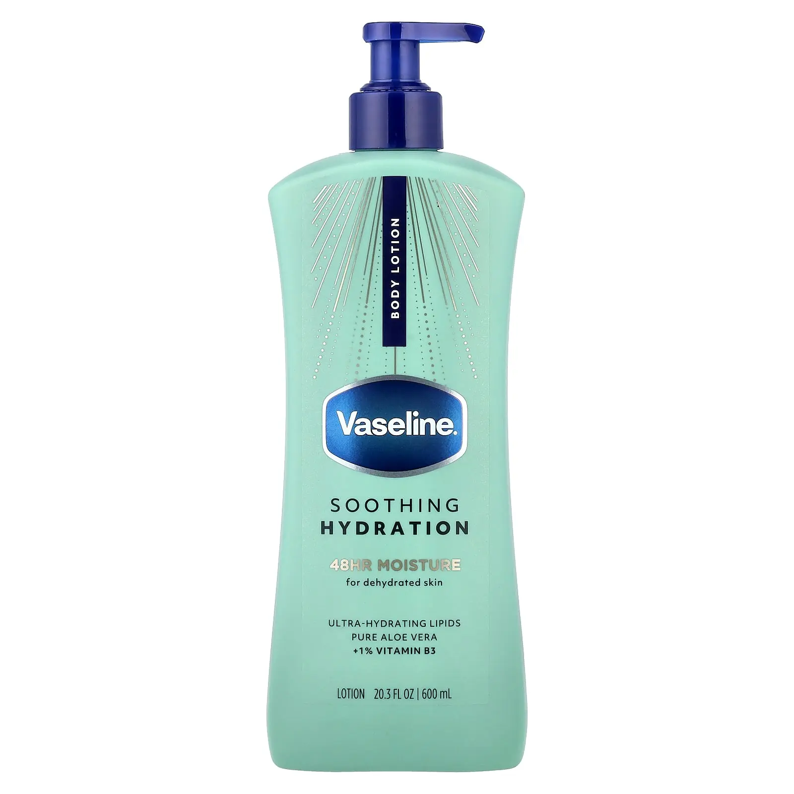 Vaseline Soothing Hydration Body Lotion, Fresh Aloe, 20.3 fl oz (600 ml)