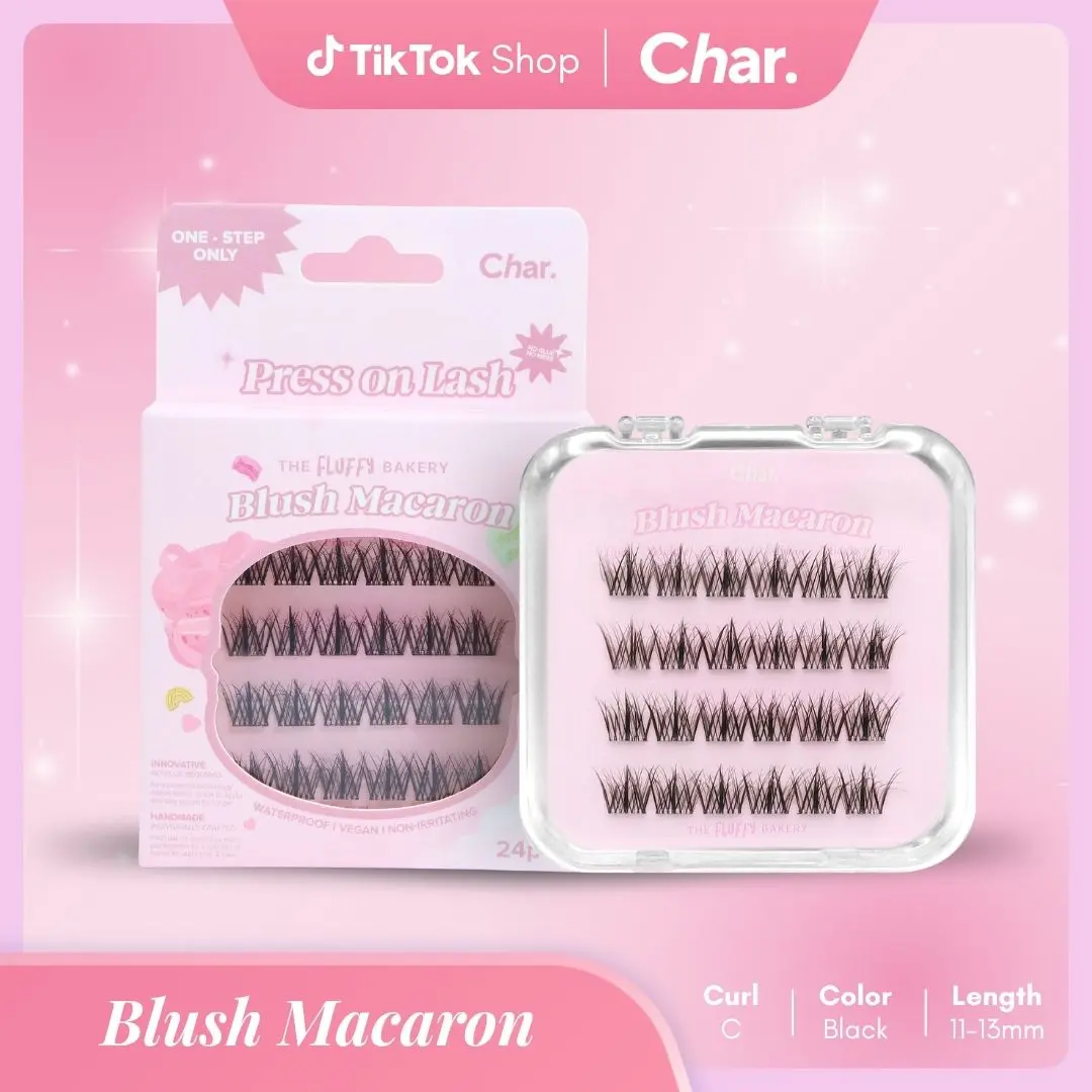 Blush Macaron - Pre-Glue Lashes , Wispy, Doll-like, Elegant DD Curl , 10-11mm