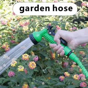 Soft Tube Three-In-One Summer Car Wash Retractable Hose Garden Watering Spray Adjustable Farm Water Pipe Frost-Proof Magic Hose Portable Garden Hose