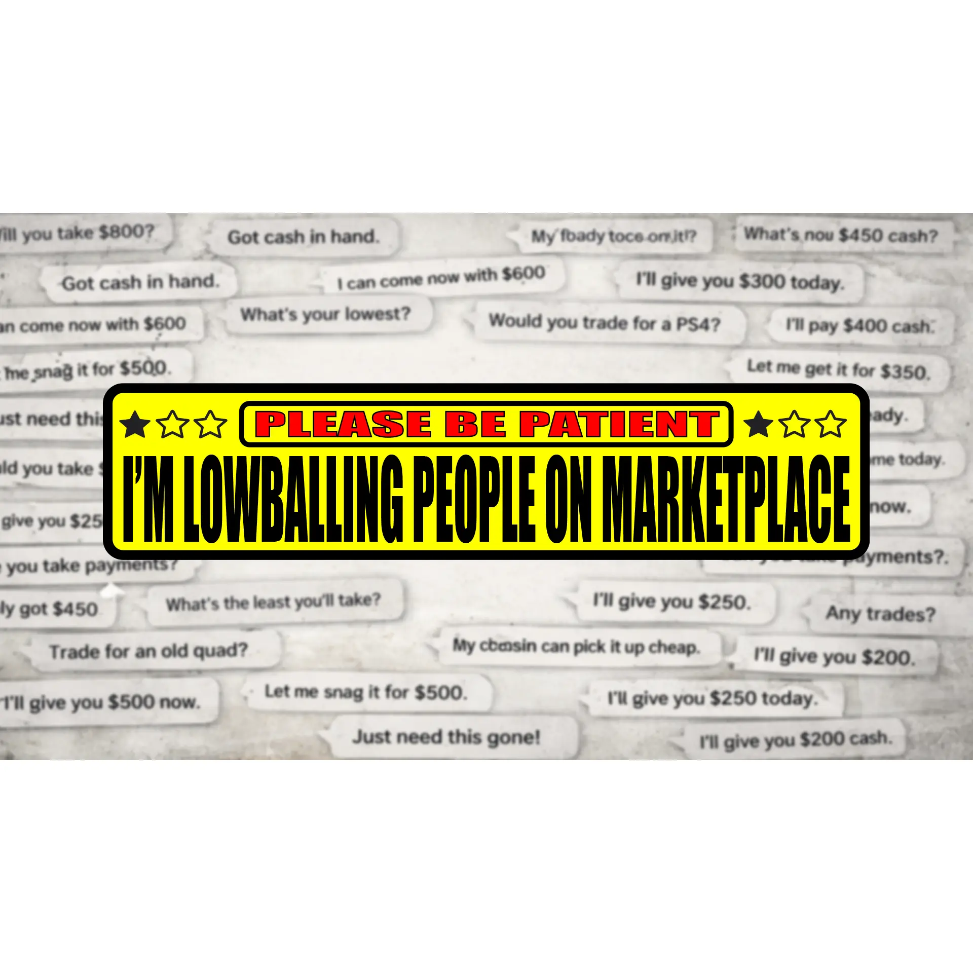 Marketplace Lowballer Sticker