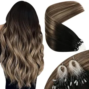 Sunny Hair Micro Hair Extensions Micro Link Human Hair Micro Ring Hair Add Volume for Women 55g