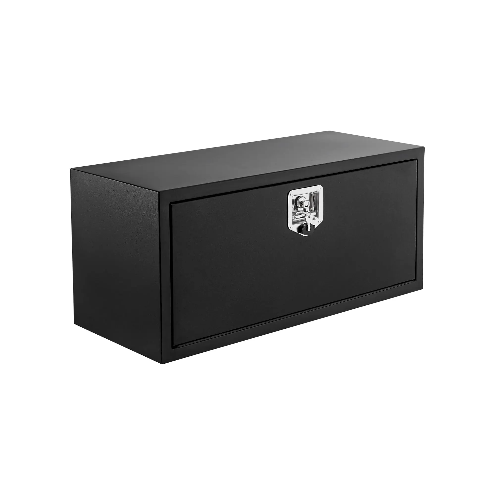 Black Steel Tool Box for Pickup Truck Bed, Trailer Tow Bar Box, Storage Organizer for Pickup Truck Bed, RV, Trailer (24 in * 18 in - Black)