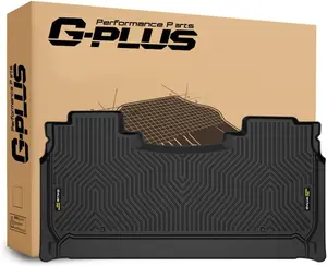 G-PLUS TPE Floor Mats Fit Dodge Ram 1500 Crew Cab 2019-2024 w/Factory Underseat Storage 2nd Row Truck Accessories Cargo Liners All Weather Protection 1x Alfombras para Carro Black