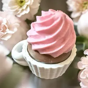 3D Printed Cupcake Fidget Clicker Toy | Cute Dessert Desk Toy | Pink Frosting Mini Sensory Fidget