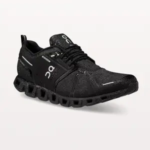On Men's Cloud 5 Waterproof Running Shoes, All Black - Full Size