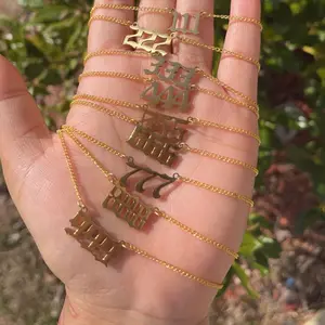 Angel Number Necklace (Gold 888)