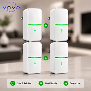 4-Pack Plug-In Device with US Plug, Compact Design with Indicator Light, Suitable for Home and Office Use, 90–250V Compatible