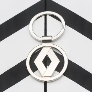 Renault Car Metal Keychain, Hollow Out Design, Vehicle Hanging Accessory, Includes Ring, Universal Model, Car Key Fob Holder, Lightweight Keychain