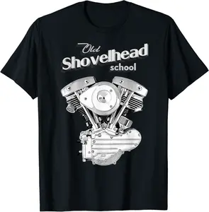 Vintage HD Shovelhead Motorcycle FLH Engine Motor Biker Gear T-Shirt - Loislefors Shop 84B083JYR67L