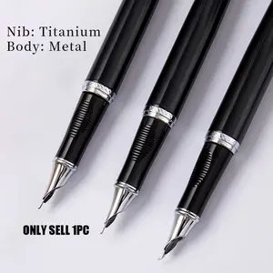 Liupintang Fude Nib Calligraphy Fountain Pen – Smooth Writing Pen for Beautiful Handwriting & Signature, Gift Set with 12 Ink Cartridges