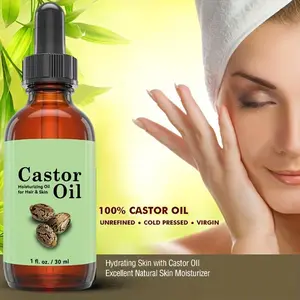 Aliver Jamaican Black Castor Oil (60ml) – Multi-Use Castor Oil for Skin Massage & Castor Oil Pack，gift