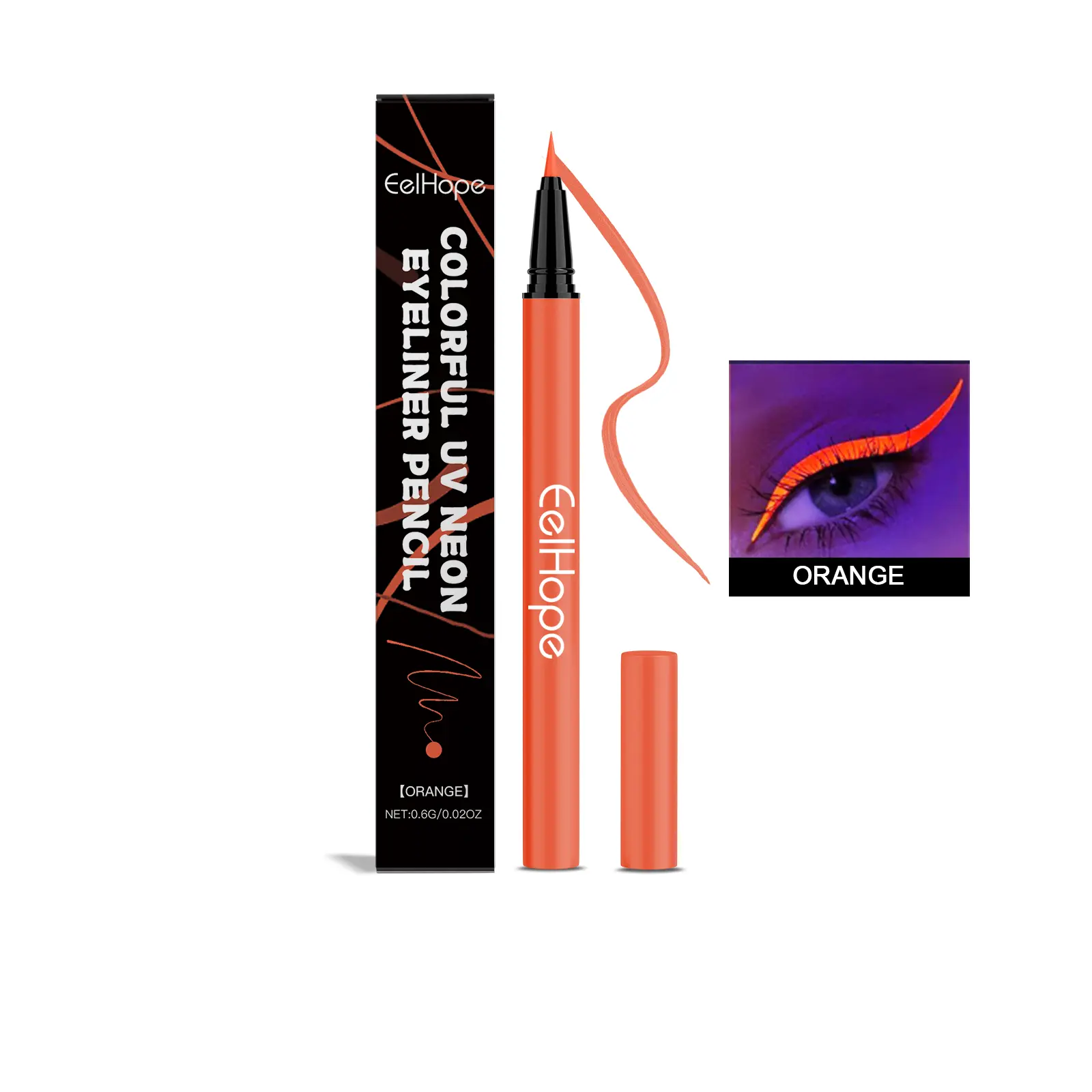 Party Neon Liquid Eyeliner (Orange-Red) Is Smooth, Flowing, Long-Lasting And Easy To Apply, Making It Perfect For Party Party Eye Makeup