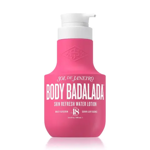 Sol de Janeiro Body Badalada Skin Refresh Water Lotion - Weightless Fragranced Daily Body Care Moisturizer with Guava Orchid Scent, Fruit Extracts, Coconut, Lemon, Vanilla, Glycerin, Botanical Oils, Caprylic Acid for Moisture, Energizing Skin Refreshment