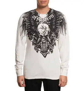 Affliction Men's Thermal Long Sleeve Shirt Crossed Over