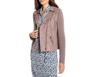 NIC+ZOE Mixed Media Moto Jacket