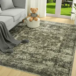 Non Slip Area Rug for Living Room, Entryway, Bedroom, Kitchen and Corridor -  Machine Washable Low Pile Rugs