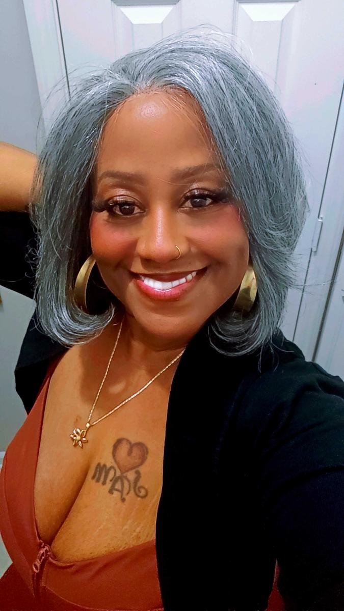 Item: 6.5x1.5-Sliver Gray-Side Layer Bob, 8 inch