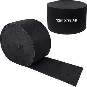 Boat Trailer Bunk Carpet, 8mm Waterproof Trailer Boat Bunk Carpet Replacement for Bunk Boards, Boat Lift & Runners, Durable Black Marine Carpet Roll, 12"x 98.4ft DIY Easy Installation