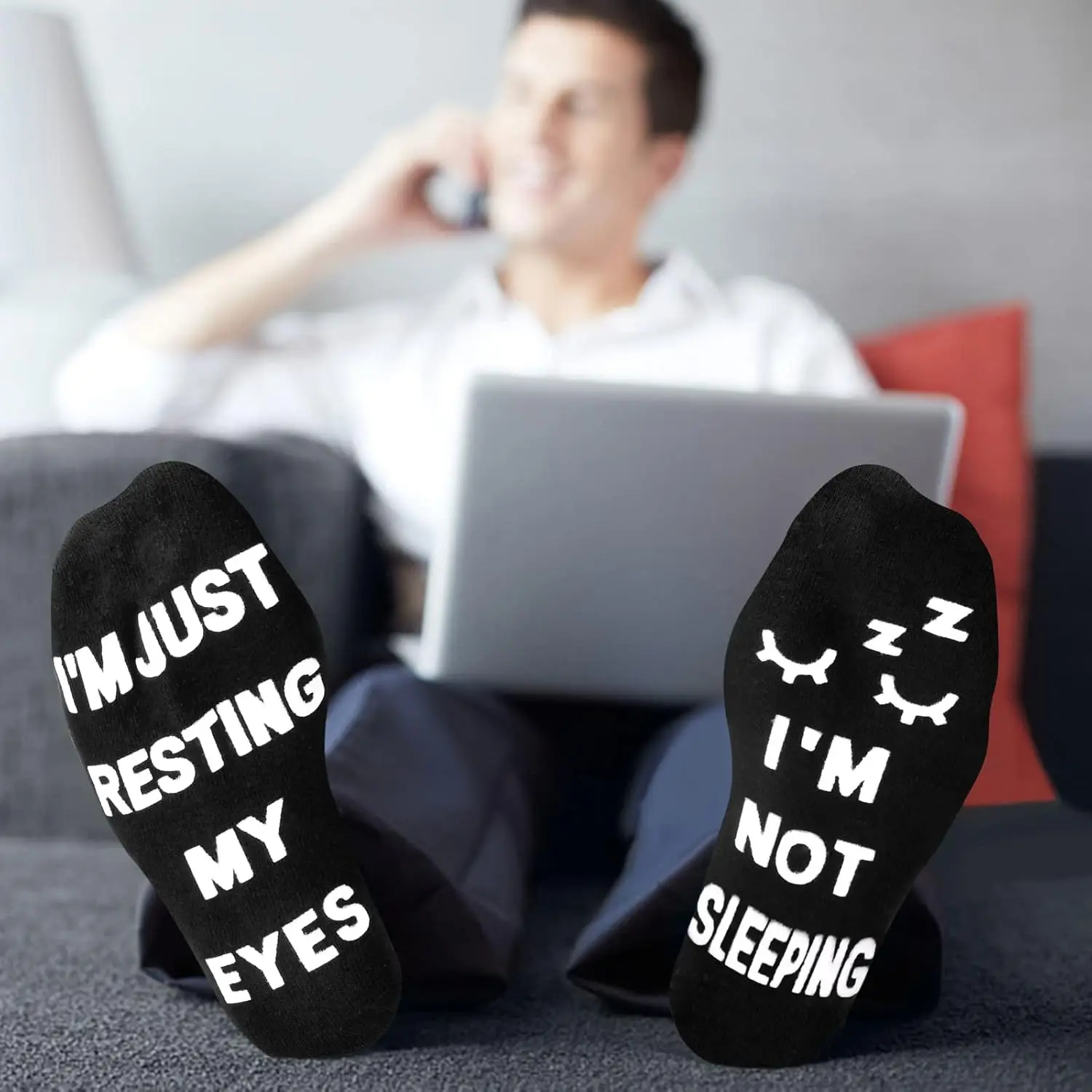 FilmHOO Birthday Gifts for Men Fathers Day Dad Gifts from Daughter Son Wife Easter Mens Funny Socks for Him Dad