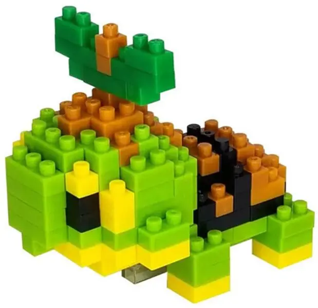 Nanoblock Pokemon Series Turtwig Brick Blocks Building Kit - Small Size Collectible Figurine for TV/Character Enthusiasts