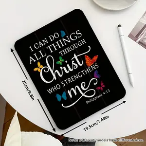 Inspirational Quotes Tri-Fold iPad Case with Built-in Pencil Holder & Auto Sleep/Wake Stand. Fits iPad 10th/11th Gen, iPad A16, 10.2" iPad, 11" iPad Pro 2020/2021, 11" iPad Air, iPad 2025 & Galaxy Tab S9 FE+ 12.4". Ideal for daily use and great as a gift.