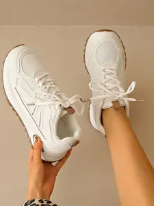 Spring New Casual Versatile Sneakers, High-Quality Couple Running Shoes, Comfortable Soft Thick Sole, Breathable Mesh Anti-Slip Sole, Workout Sneakers