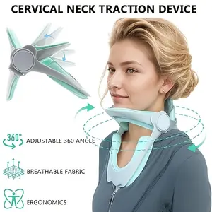 Adjustable Cervical Traction Device, Posture Corrector, Neck Support Brace, Spinal Protector, Pain Relief, Comfortable Design