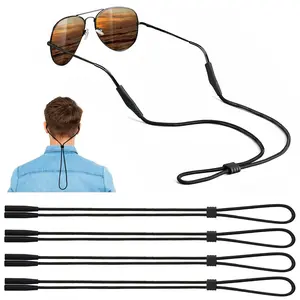 Dazone 4PCS Glasses Strap Sports Eyeglass Strap, Adjustable Sunglasses Lanyard Neck Holders Cord Retainer for Men Women