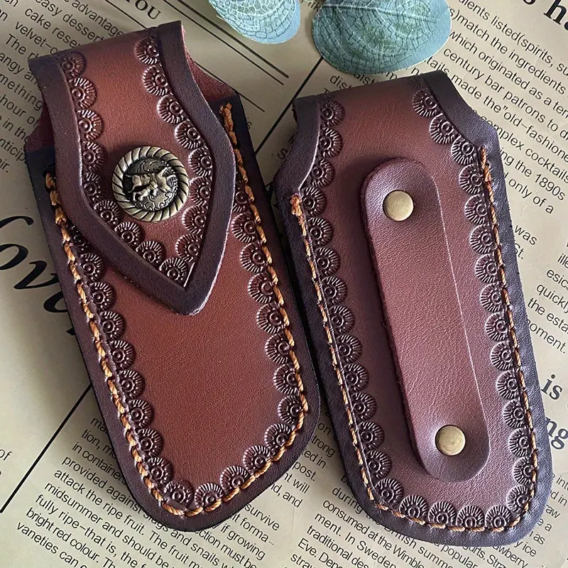1pcs Popular Leather Sheath, Tool Leather Sheath for Convenient Storage, Portable Utility Sheath for Everyday Use, Blade Cutting