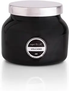 Capri Blue Volcano Scented Candles - Luxury Glass Jar Candles for Home Scented with Tropical Fruit & Sugared Citrus - Soy Wax Blend - Capri Blue Volcano - Black Color (8 Oz)