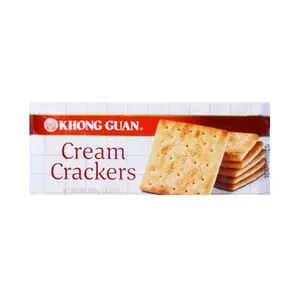 Khong Guan Singapore Soda Crackers 7.1oz - Classic Light & Crispy Biscuits for Snacking