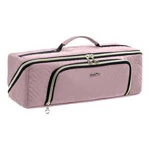 Large Hair Tools Travel Bag with Iron Mat - 2in1 Hair Tools Organizer for Hair Dryer Brush, Flat Irons, Straighteners, Curling Irons, Hair Bag, Makeup Bag,  Bag for Travel Essentials