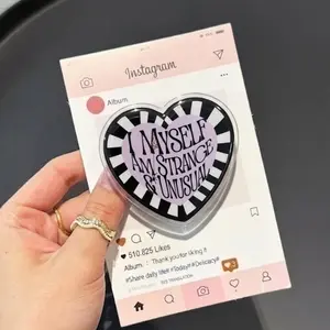 I Myself Am Strange and UnusualMagSafe Phone Grip, Horror Aesthetic Magnetic Phone Holder, Kawaii Scary Fan Gift , Kindle Accessories sticky Baby mount Library Card Flower-Shaped Multi-Functional Stand Universal Car Double-Sided Octo