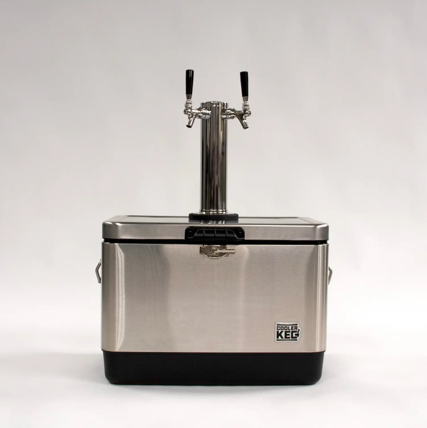 Cooler Keg - portable draft system in a stainless steel picnic cooler. So kind of a portable kegerator? Basically, yeah.