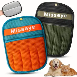 Misseye 2PC Pet Hair Remover – Reusable Lint Remover for Couch Bed Clothes, Upgraded Fabric with Reverse Micro-Hook Technology, No Sticky Roll, Washable,petlovers