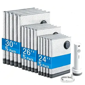 【Summer Sale Deals】 Cordless Travel Vacuum Bag Set with Rechargeable Air Pump, 9/12/15/24- Pack Space Saving Storage Bags, Airtight Resealing Sealed Organizers for Luggage, Sturdy Lightweight Clothes Storage Solution, Vacuum Bags For Travel
